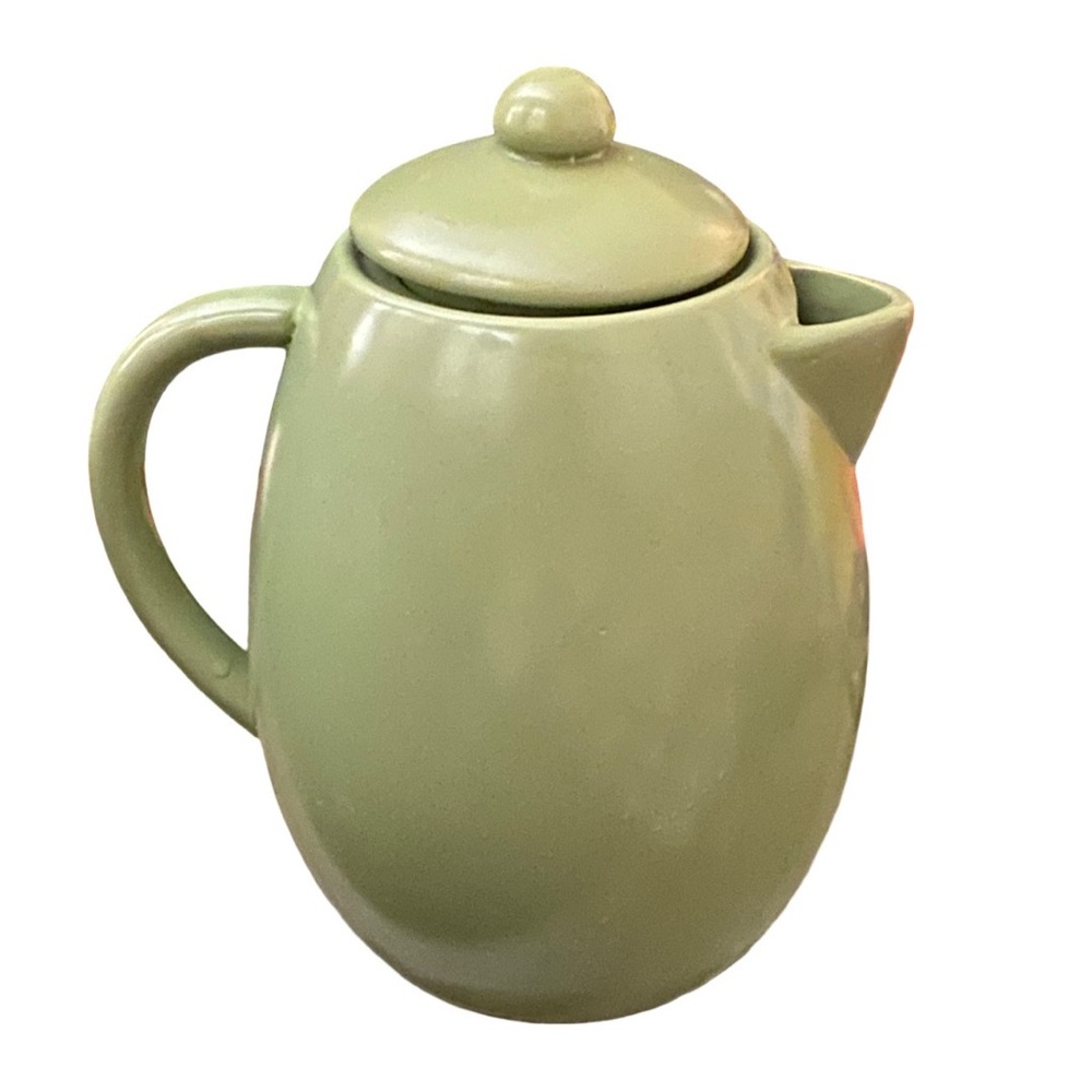 Starbucks 2011 Avocado Green Ceramic Coffee and Tea Pot Server